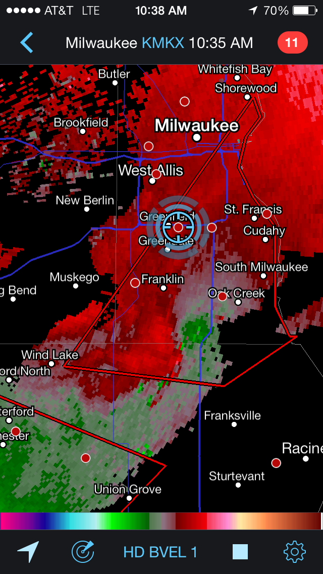 Tornado Circulation Wisconsin Radar-November 17,2013